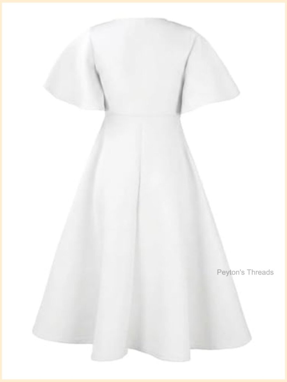 Elegant Bodycon Midi Dress Short Sleeve V Neck Wedding Guest Party - Picture 4 of 4